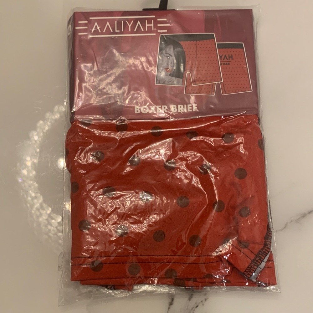 Aaliyah Red Polka Dot Boxer Briefs